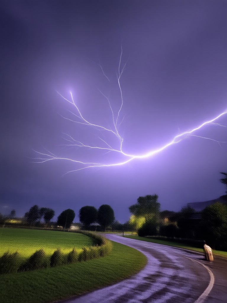 AI video of a peaceful cabin during a heavy thunderstorm