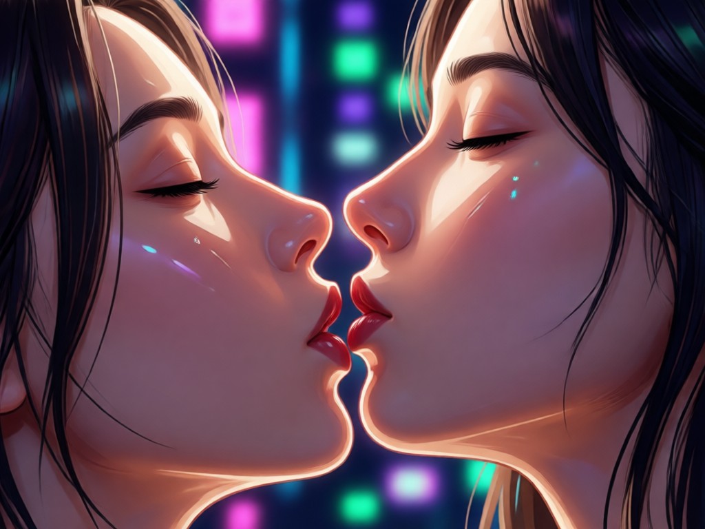 Realistic AI kiss video generation