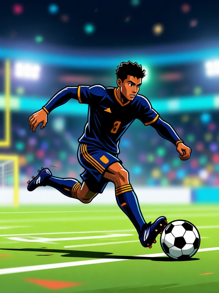 Vintage-Fußball-Sticker-Kunst der 90er