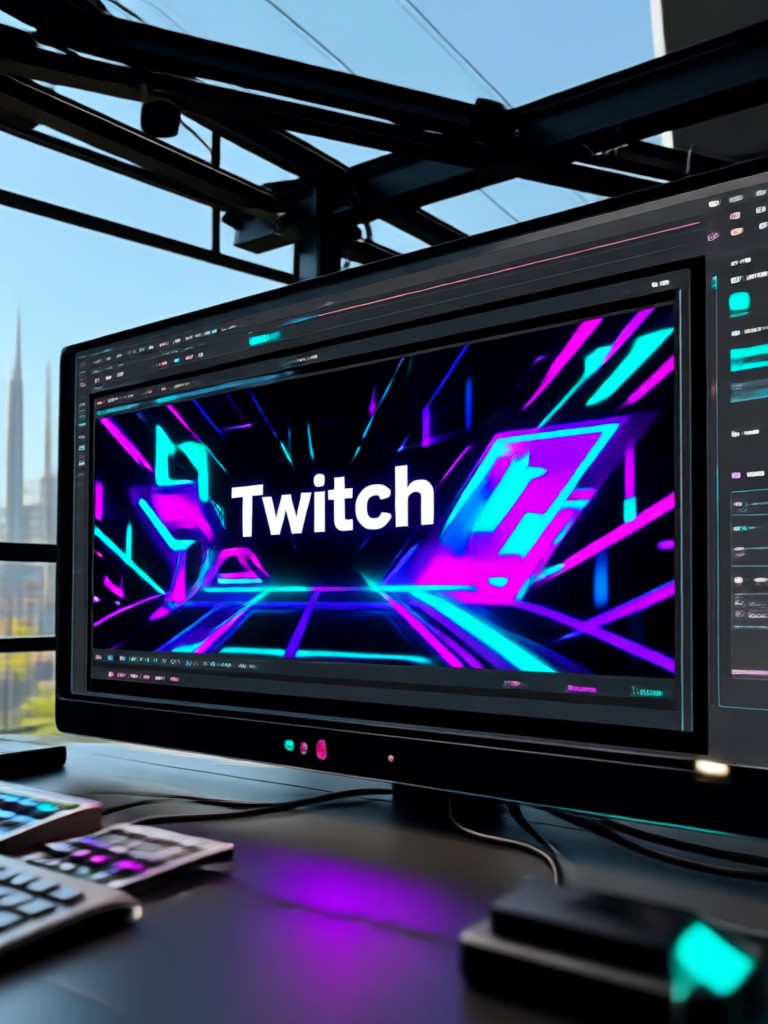 Mobile-App-Oberfläche für KI-Twitch-Banner-Generator