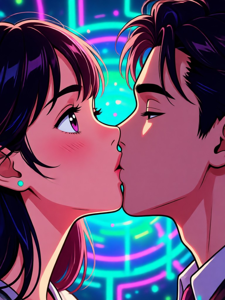 AI kiss animation for social media story