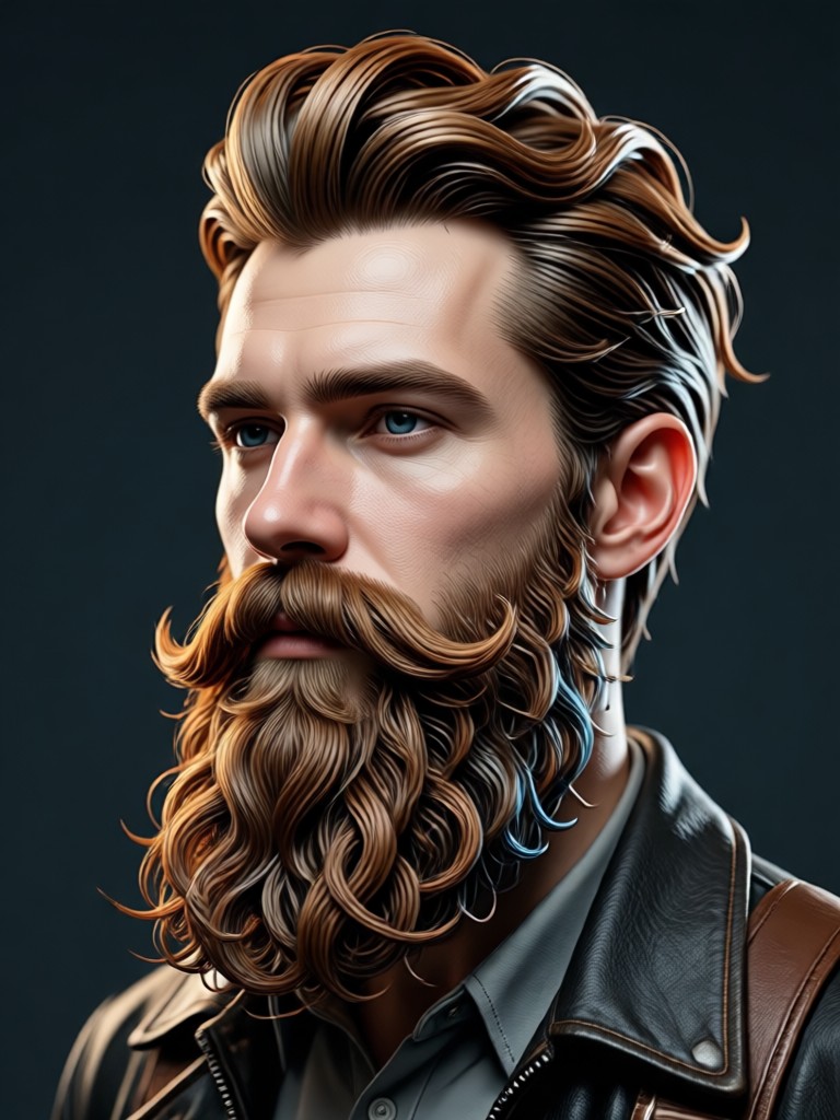 AI generated beard for professional look