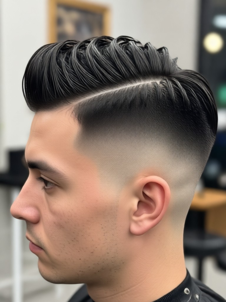 Sharp fade haircut AI try on example