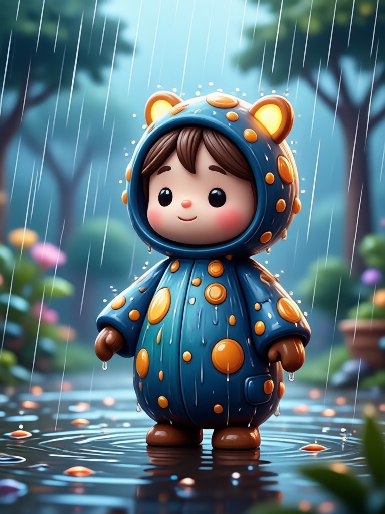 Cinematic dreamy rainy cuddle effect video