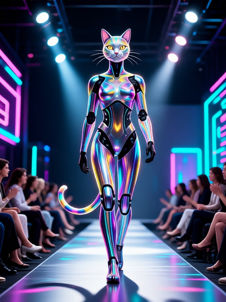 Escena de pasarela de moda minimalista AI