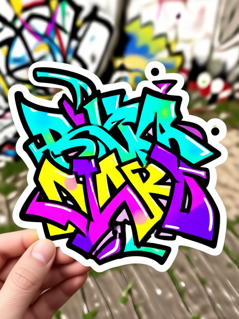 Graffiti sticker of a pet