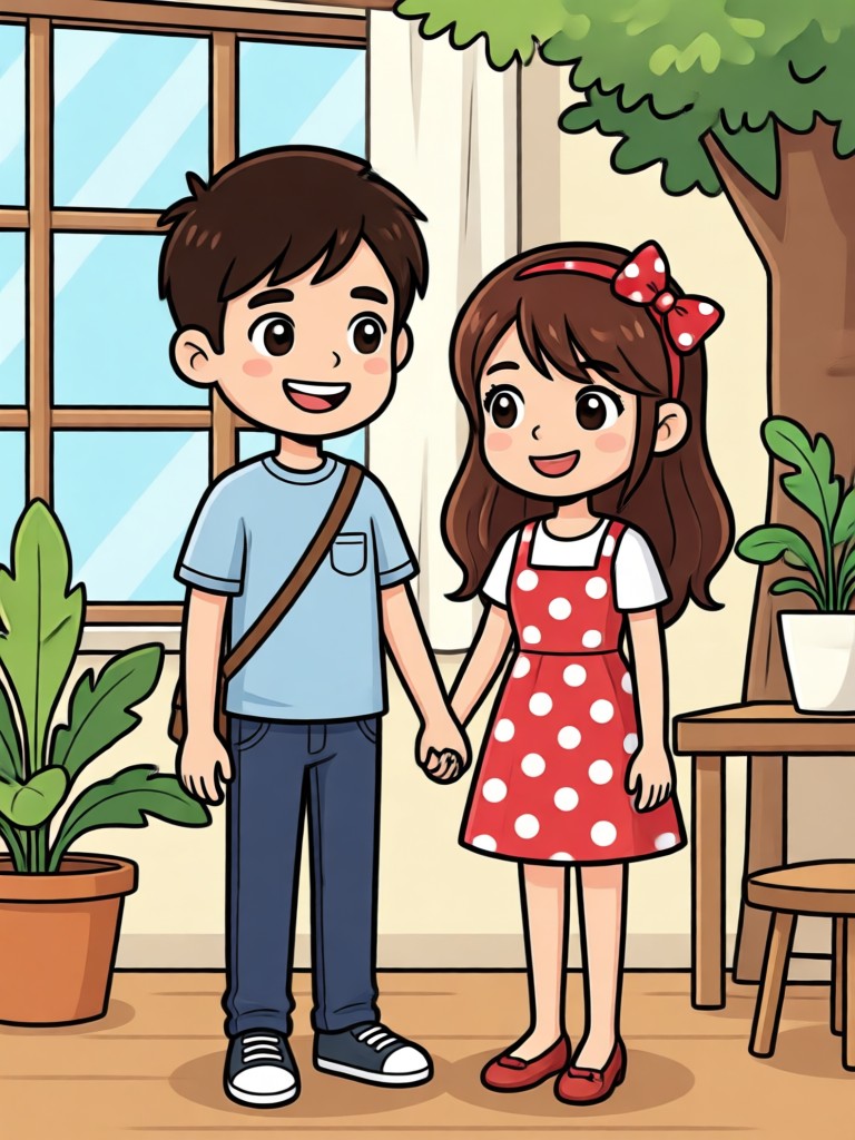 potret couple gaya buku komik