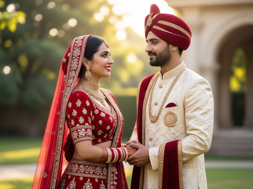 AI generated authentic Indian wedding attire