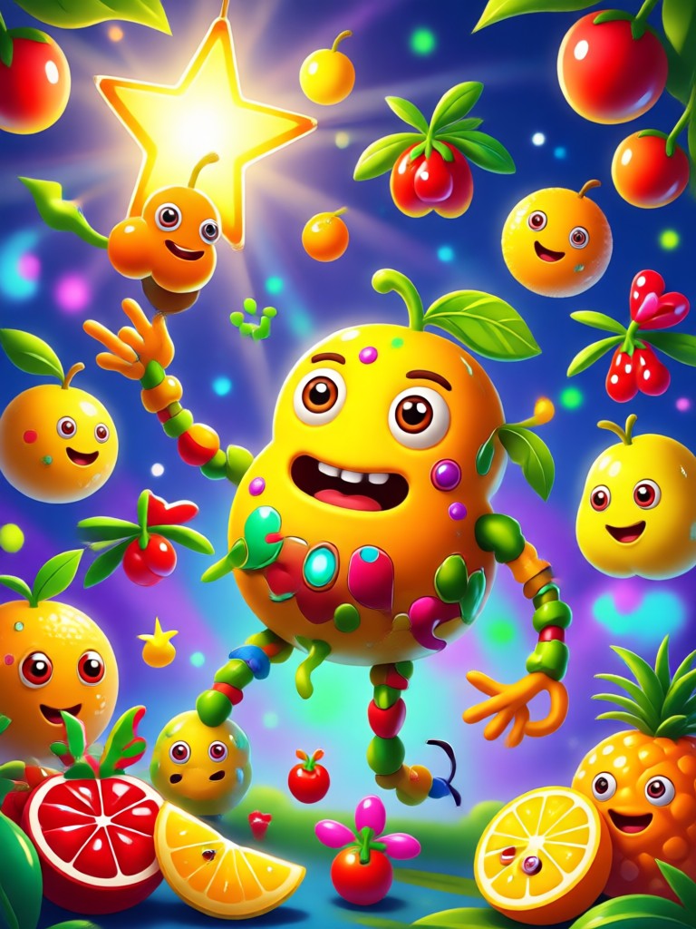 Animación de campo de fresas