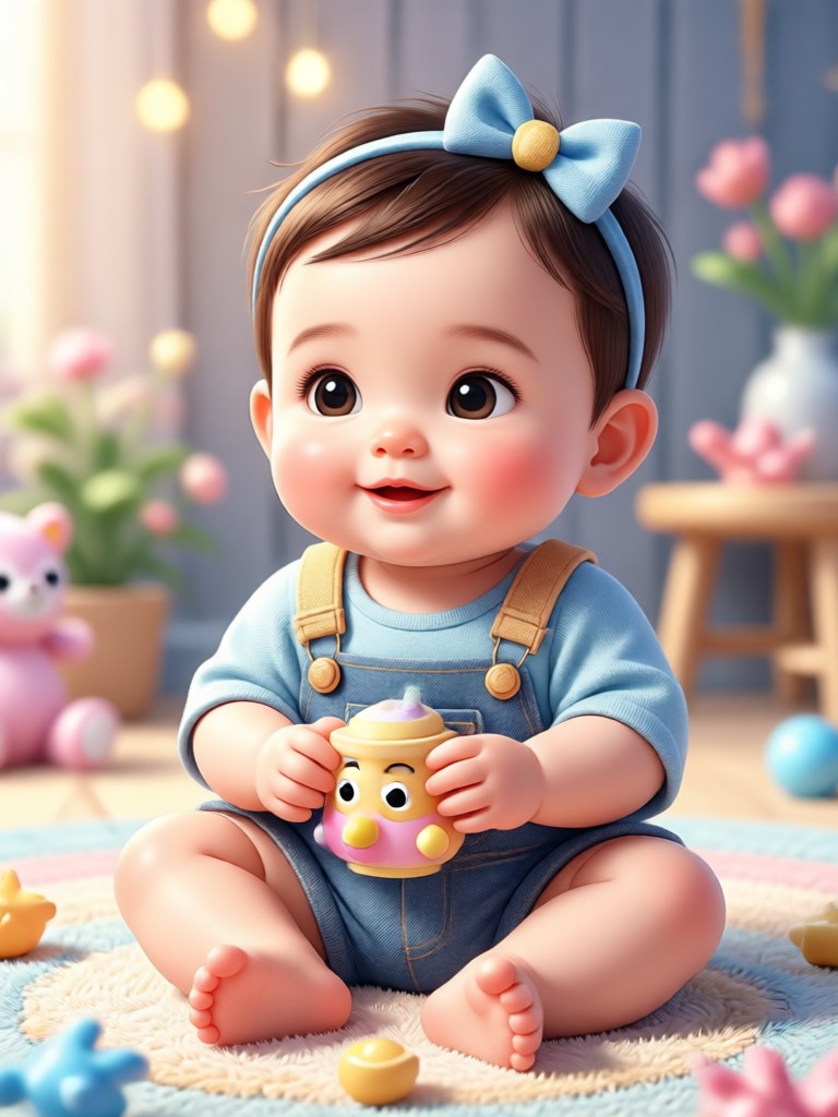 Cute cartoon style AI baby boy result