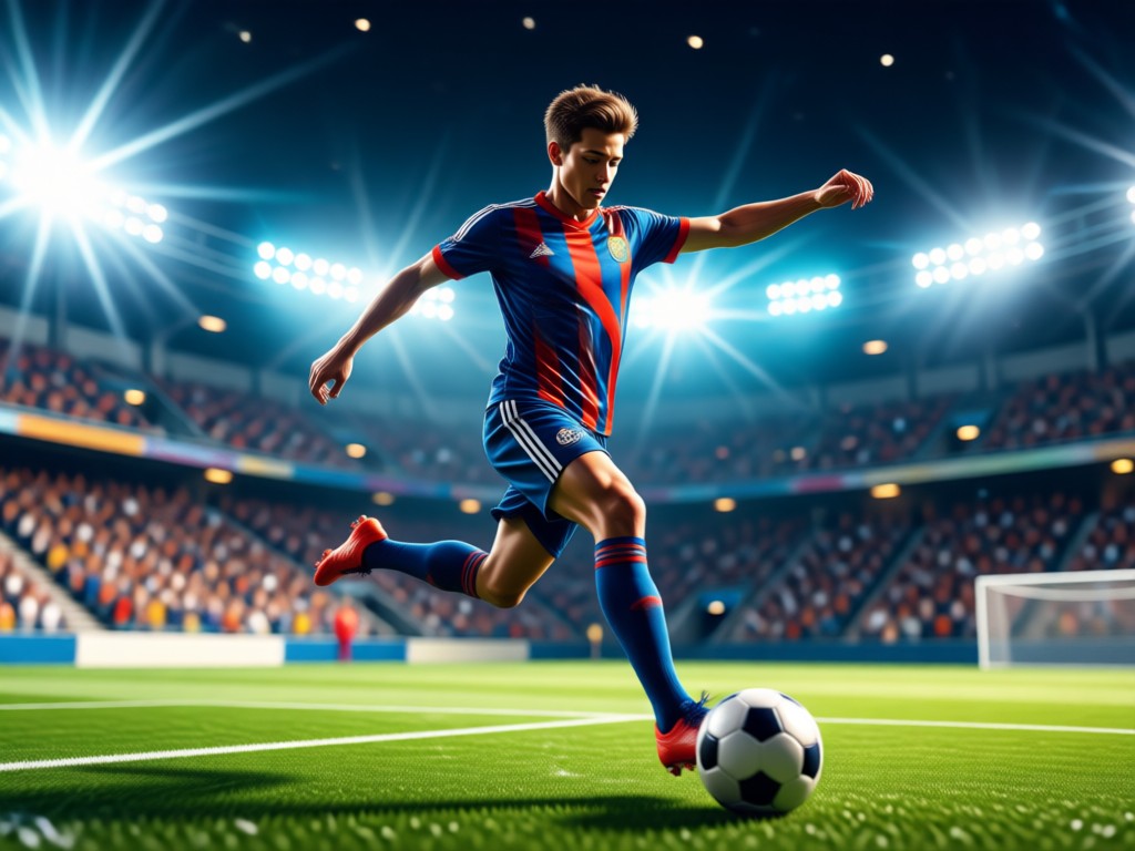 Football fan using AI photo generator