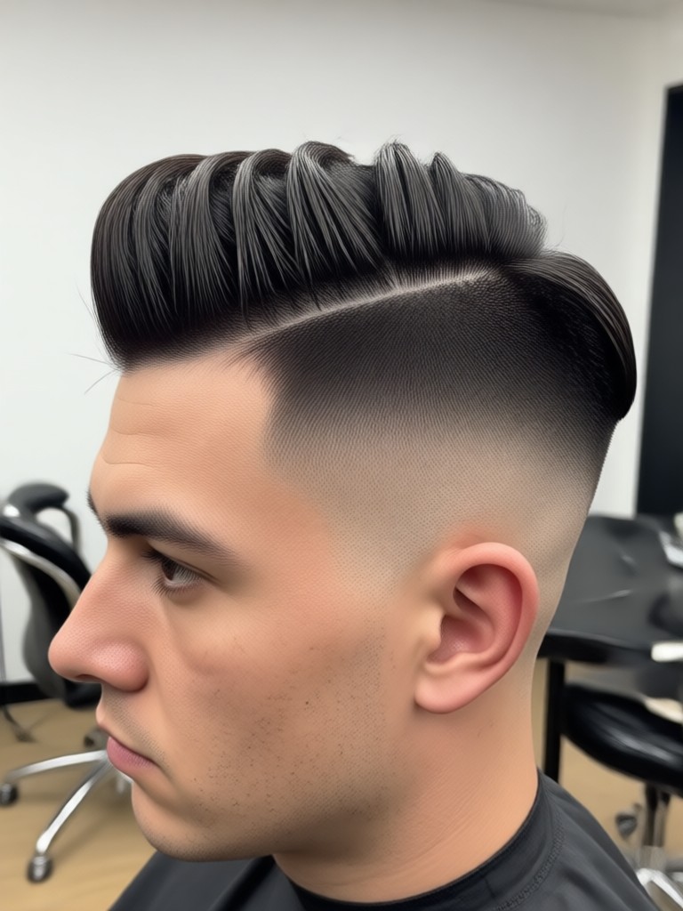 AI generated modern taper fade with fade up