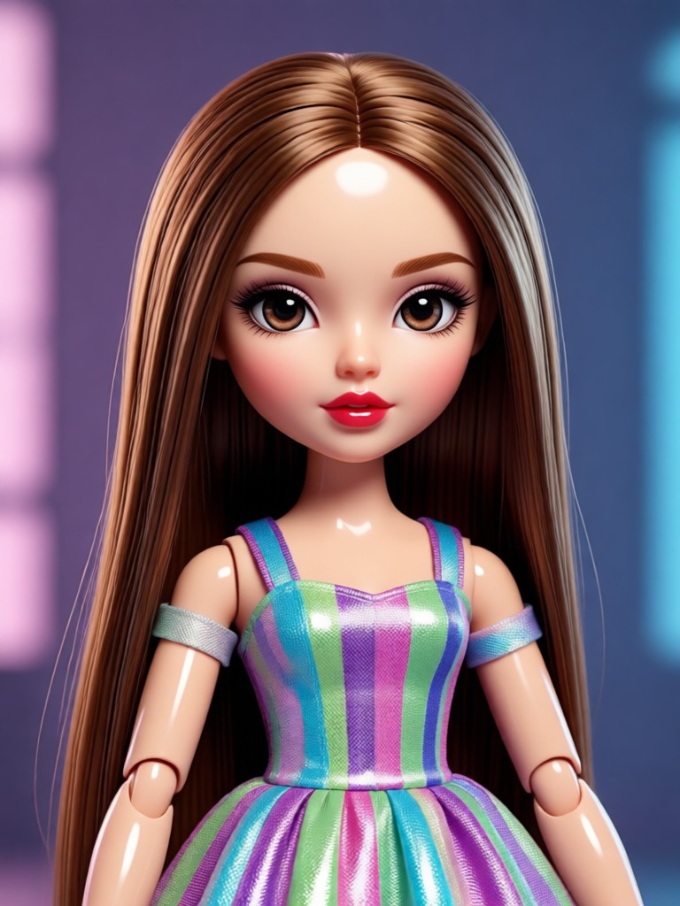 Muñeca Bratz realista estilo arcilla 3D