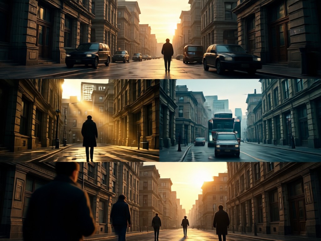 Cinematic AI lighting effects on a portrait
