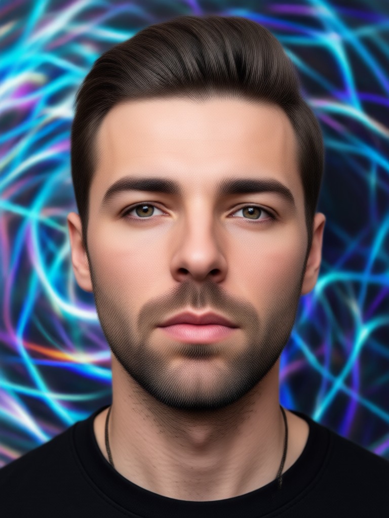 smoke overlay on professional male headshot