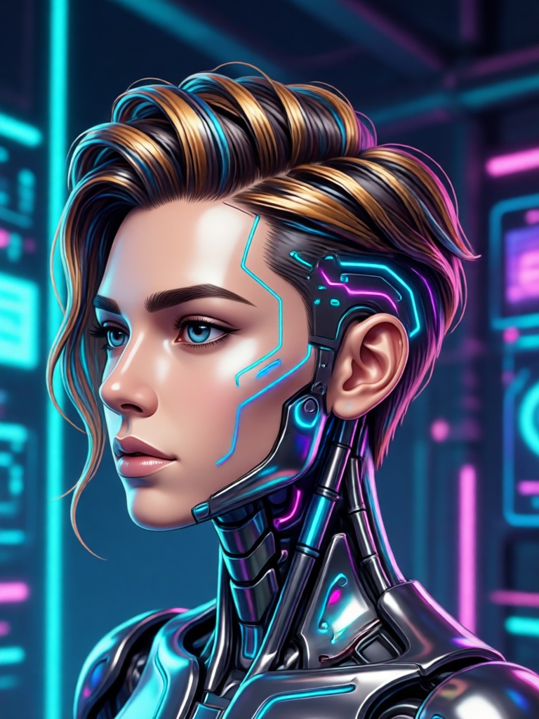Elegant updo and formal hairstyle generated by AI