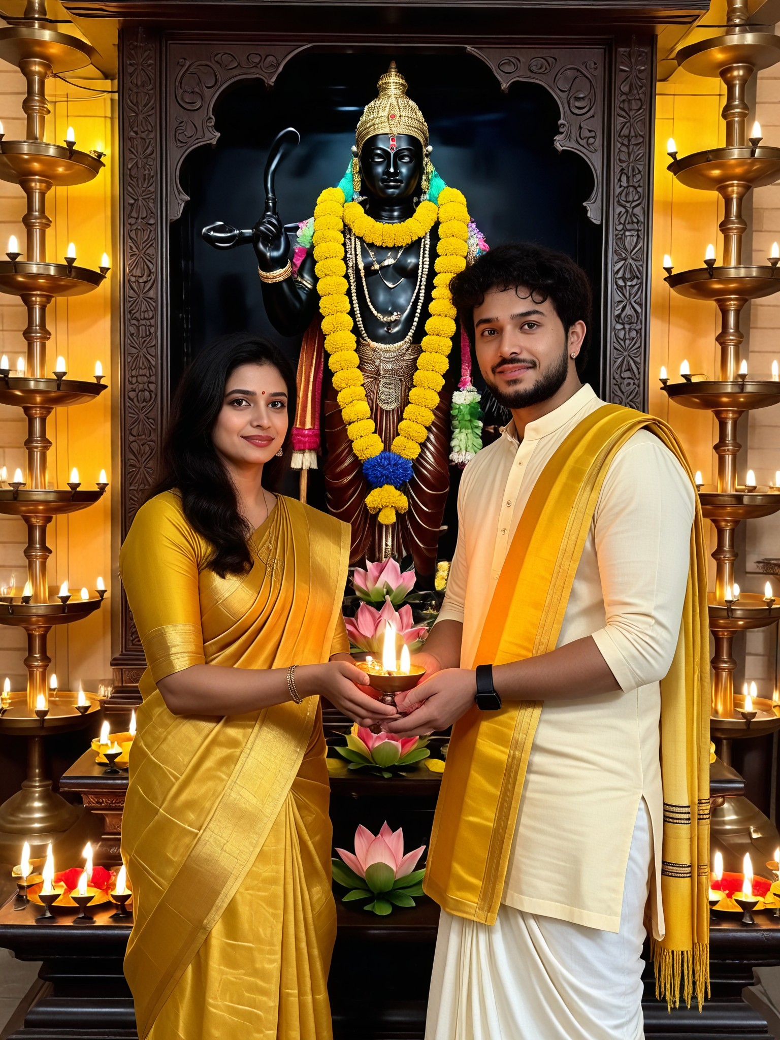 Couple Diya Blessing image