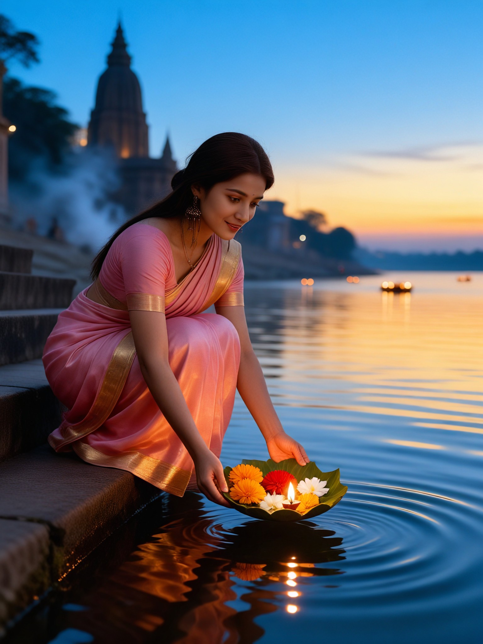 Ganges Festival: Floating Lamp Wish image