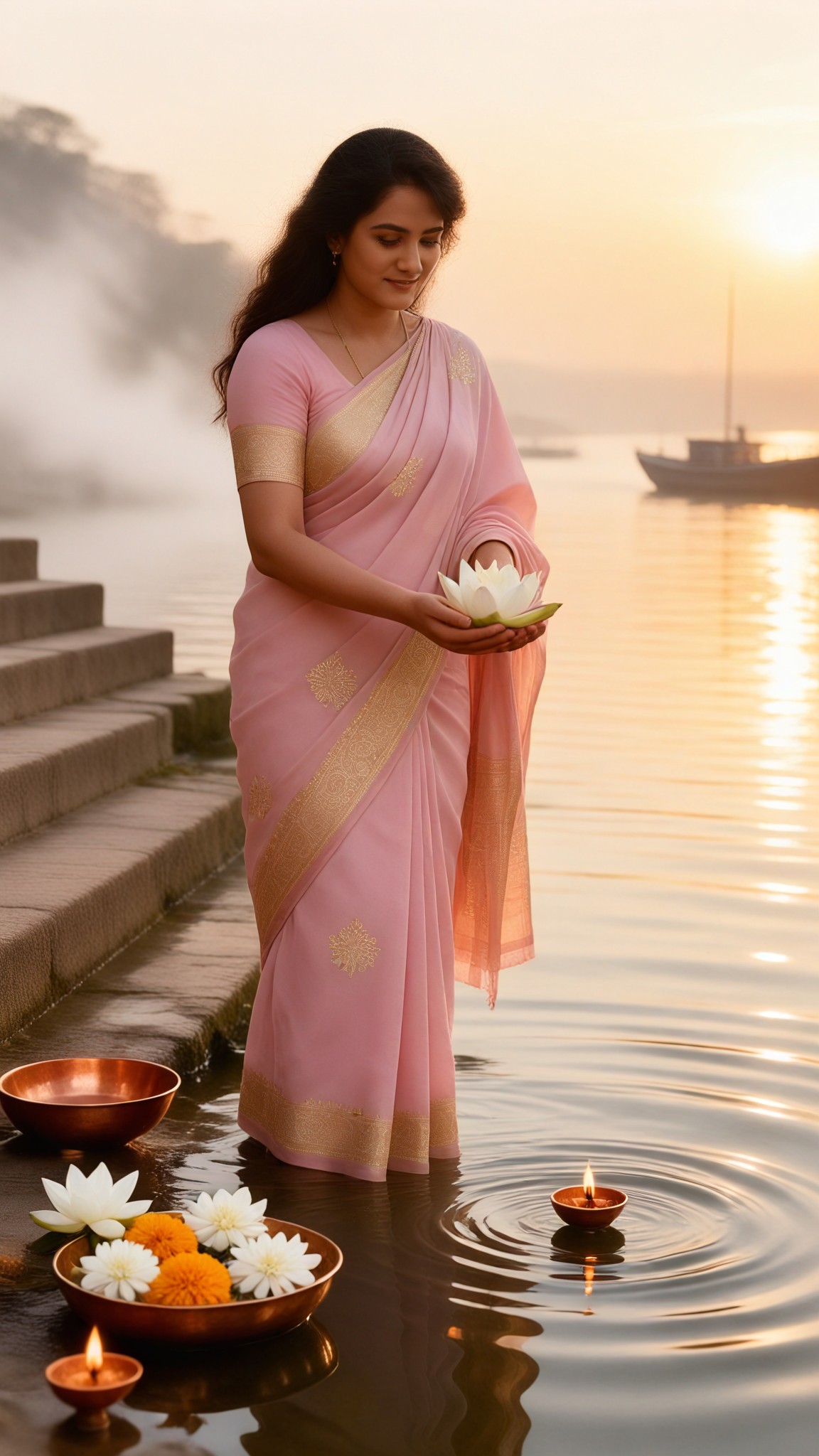 Ganges Festival: Lotus River Prayer image