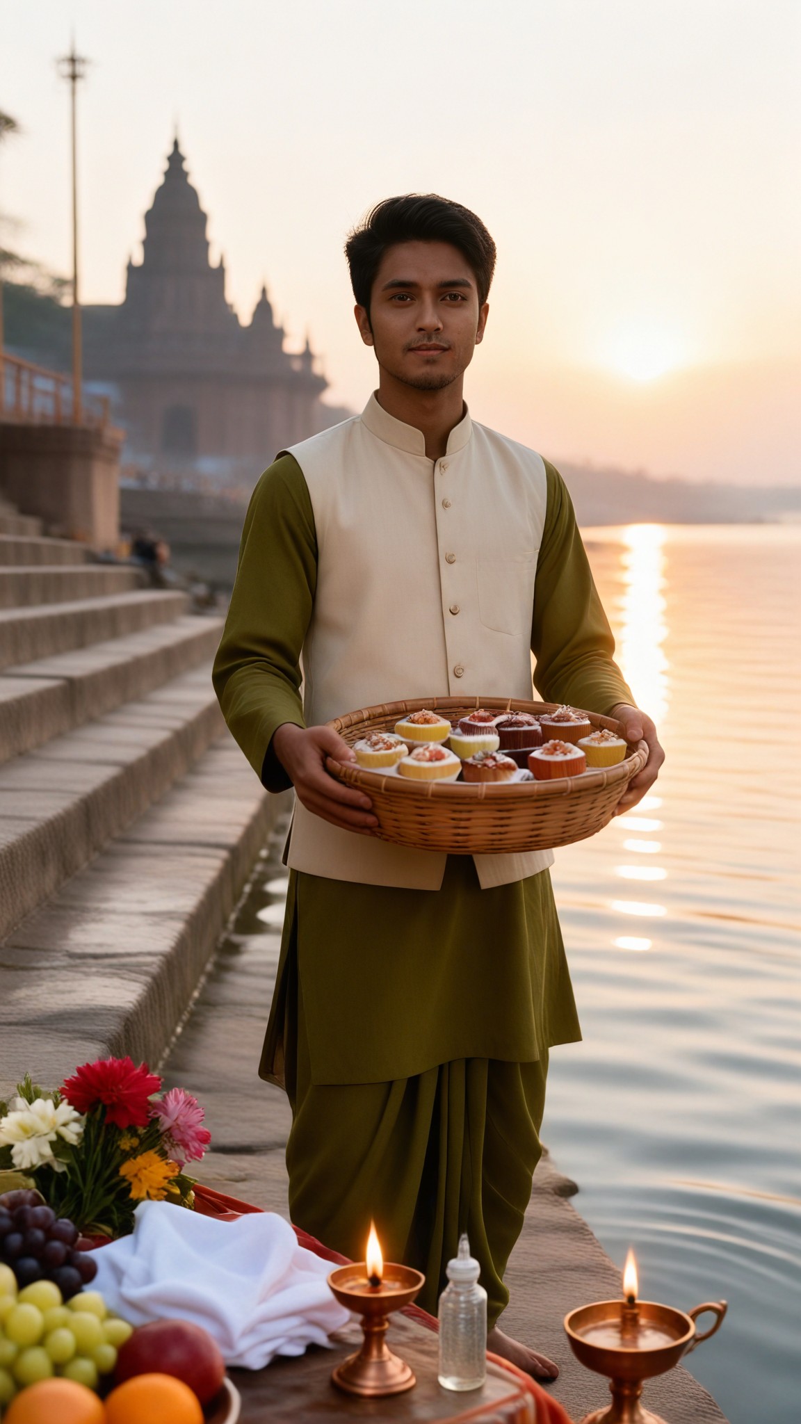 Ganges Festival: Charity Basket Man image