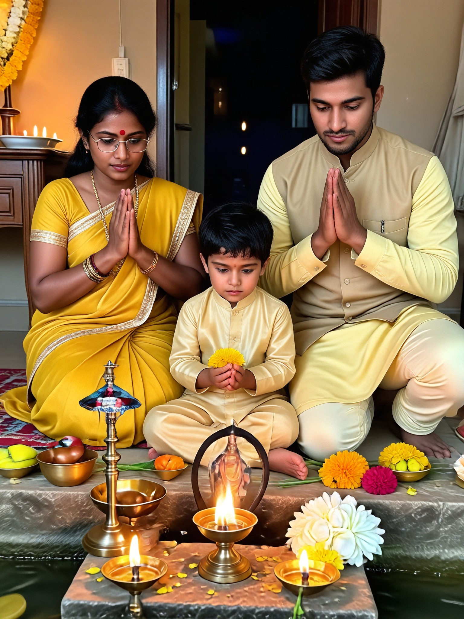 Ganges Festival: Family River Altar image