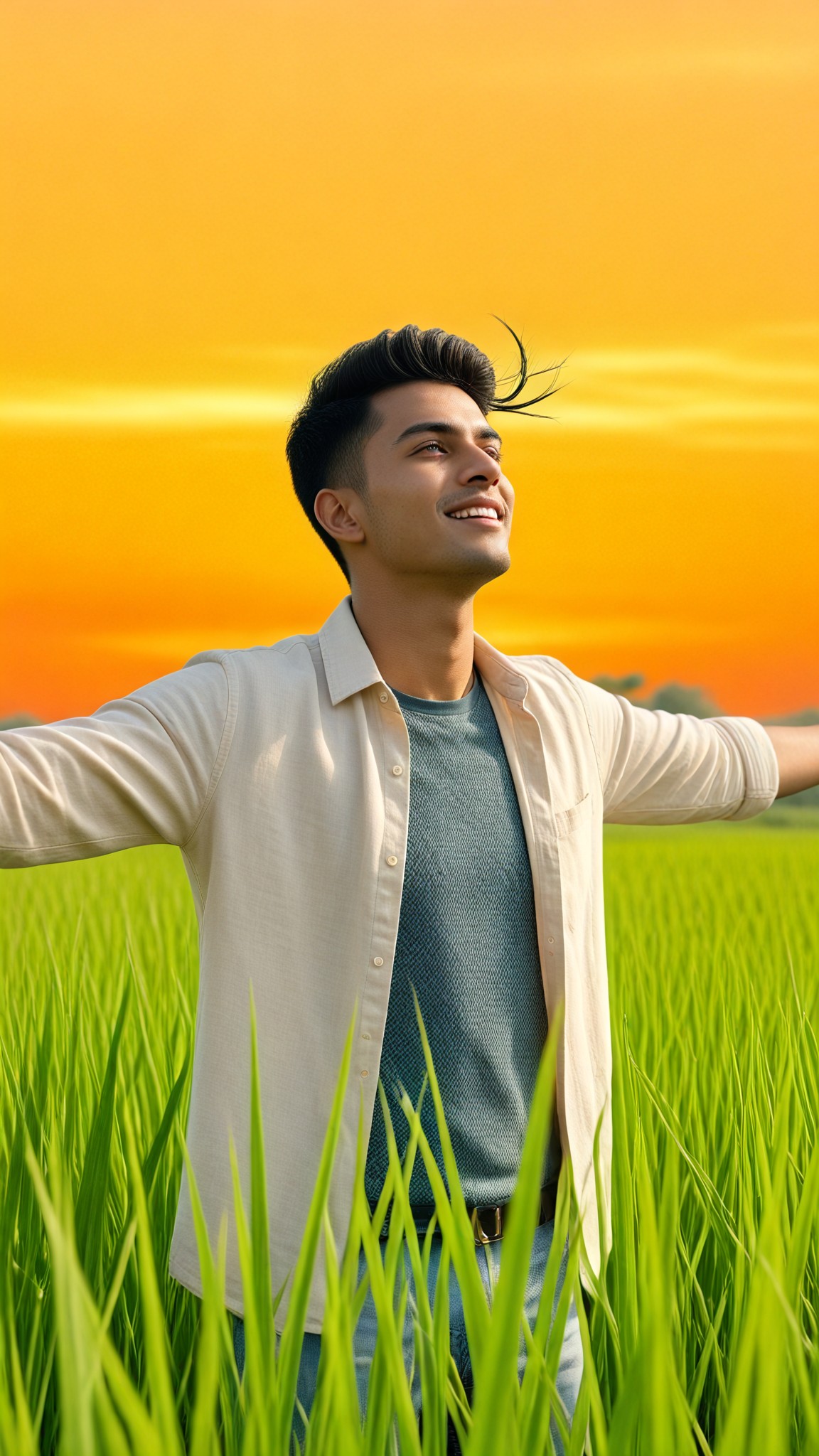 Portrait in a rice field-1 image