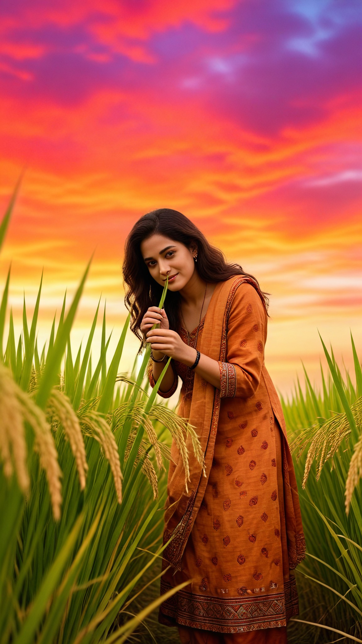 Portrait in a rice field-31 image