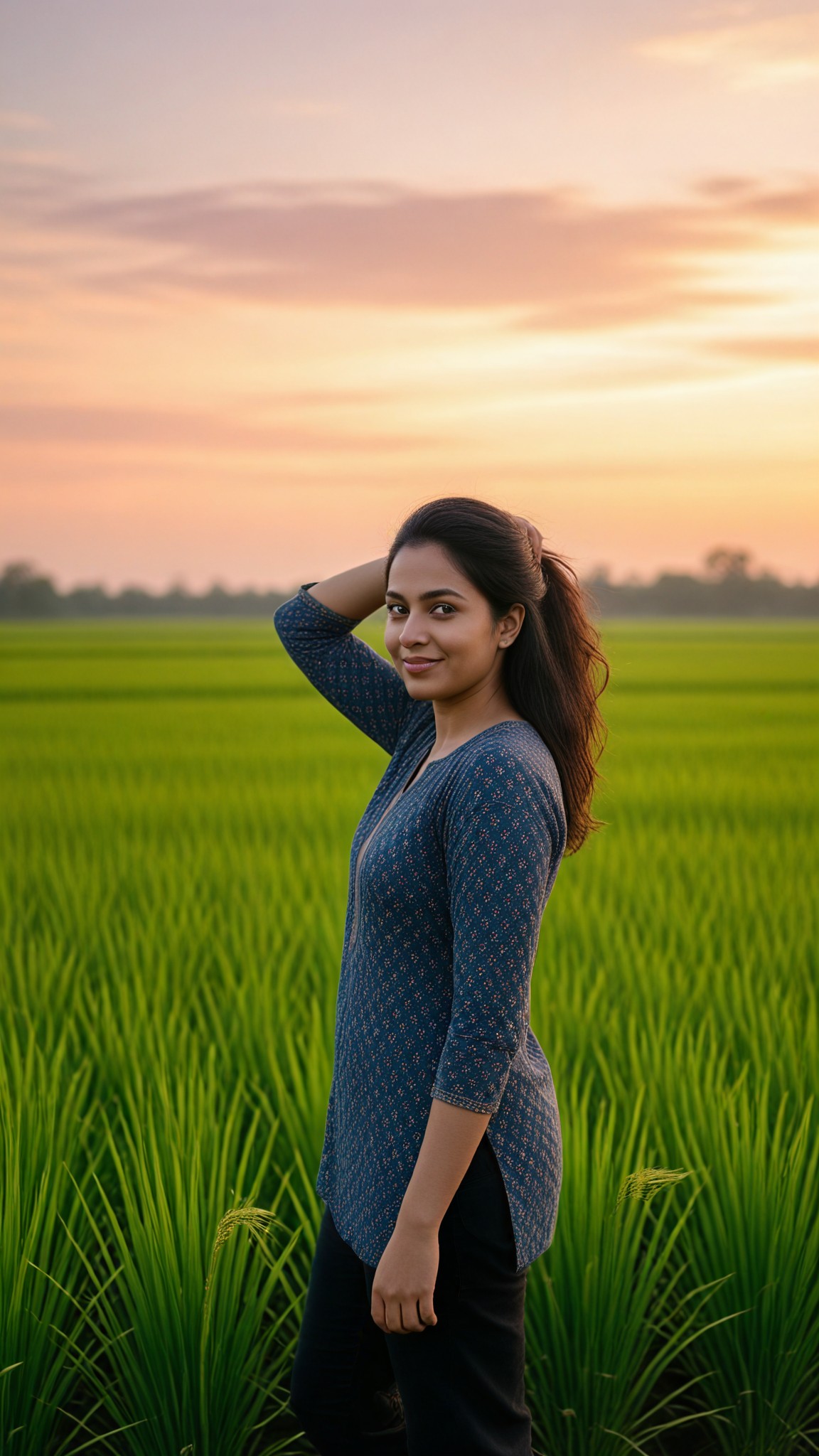 Portrait in a rice field-34 image