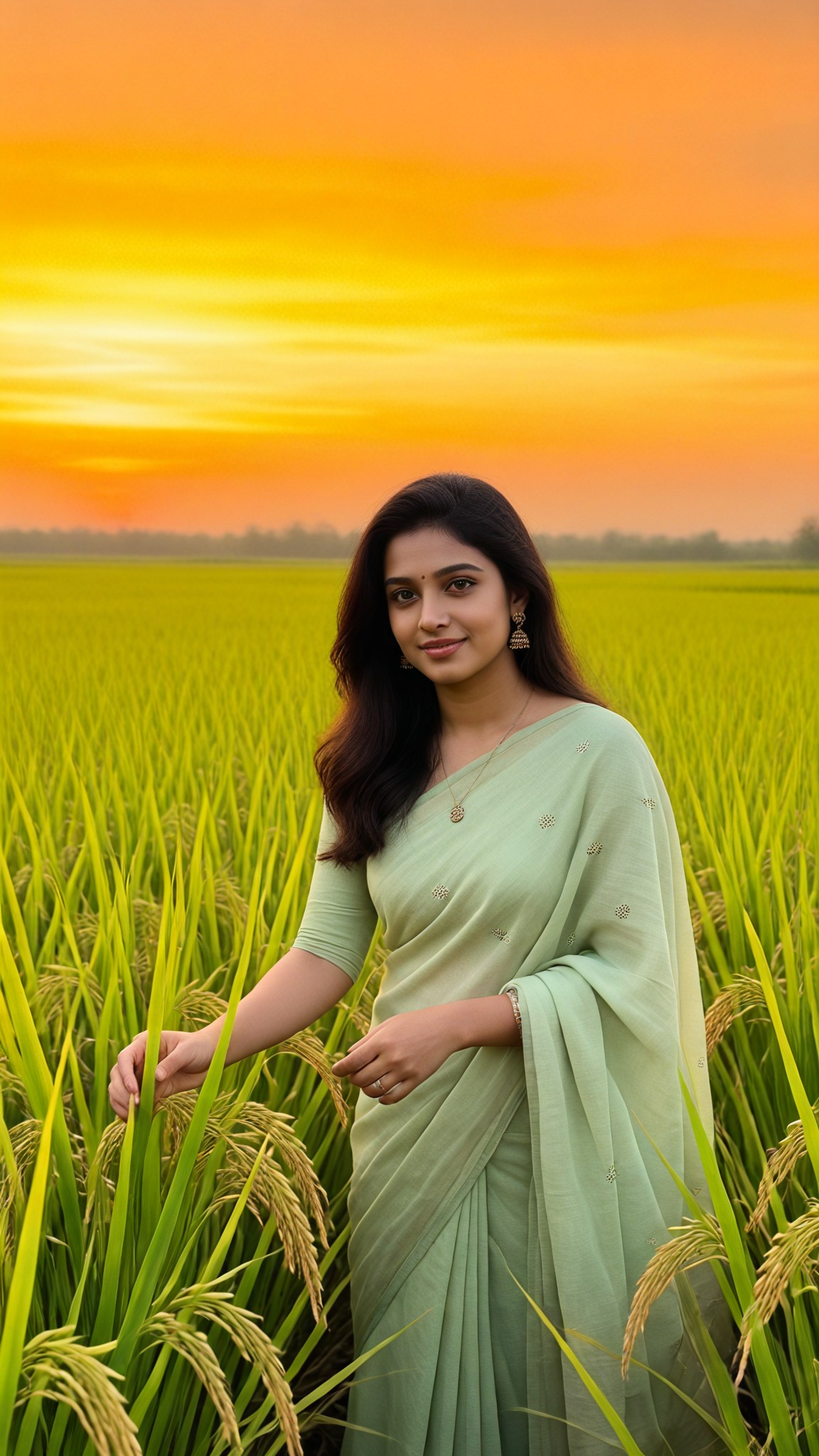 Portrait in a rice field-35 image