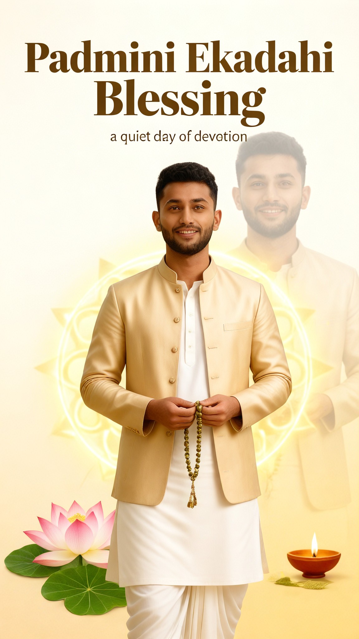 Double Exposure Vishnu Blessing Poster image