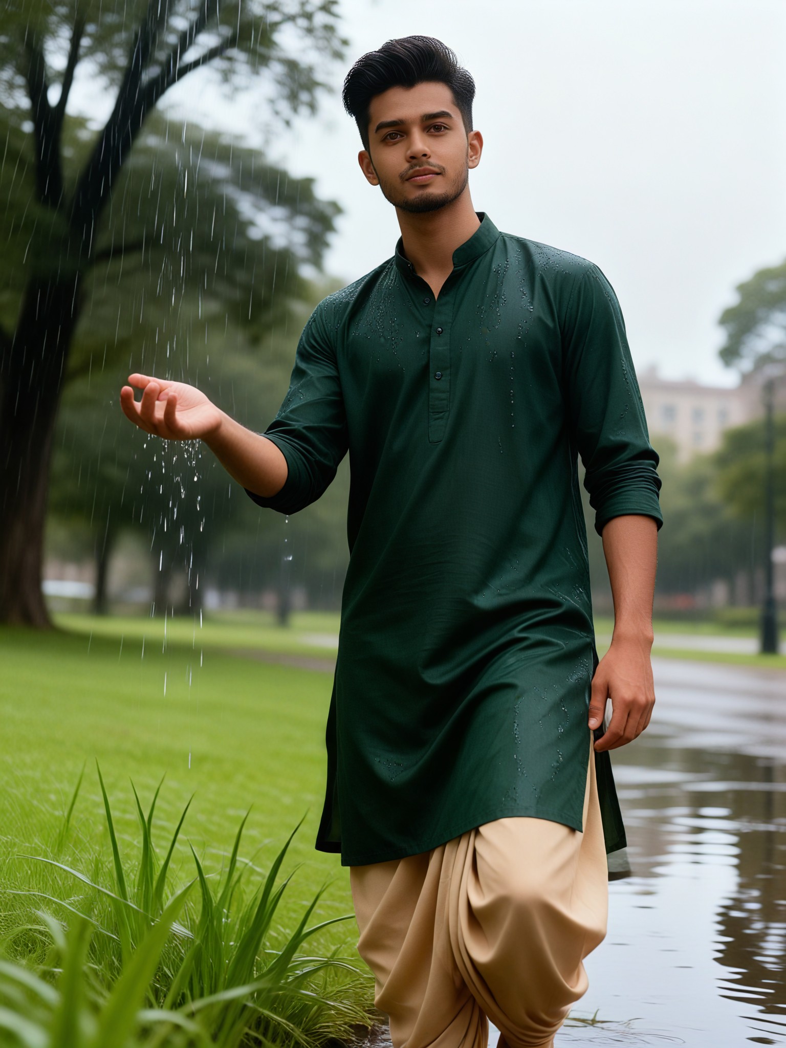 After Rain Grass Calm image