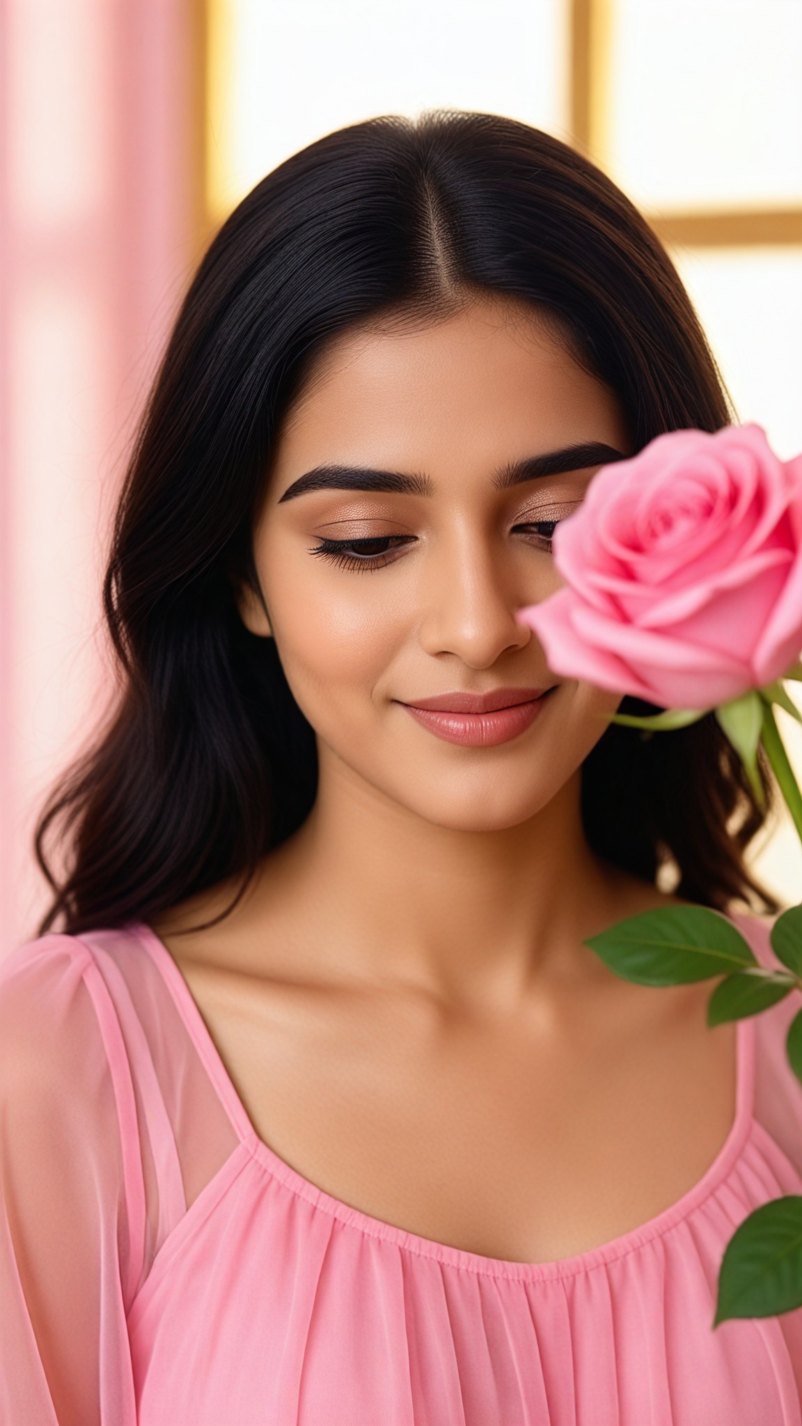 Pink Rose Shy image