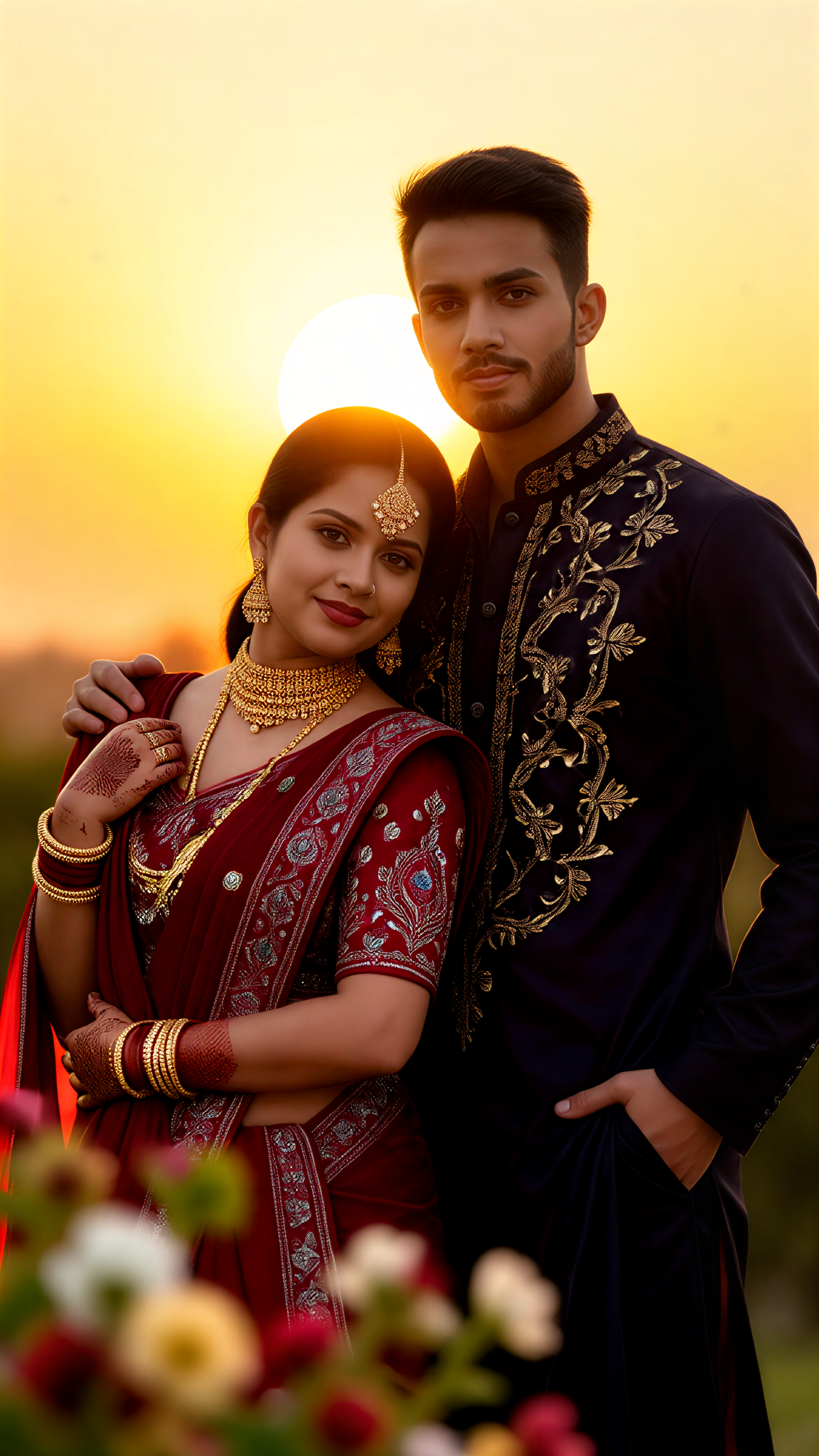 Sunset Couple Frame image