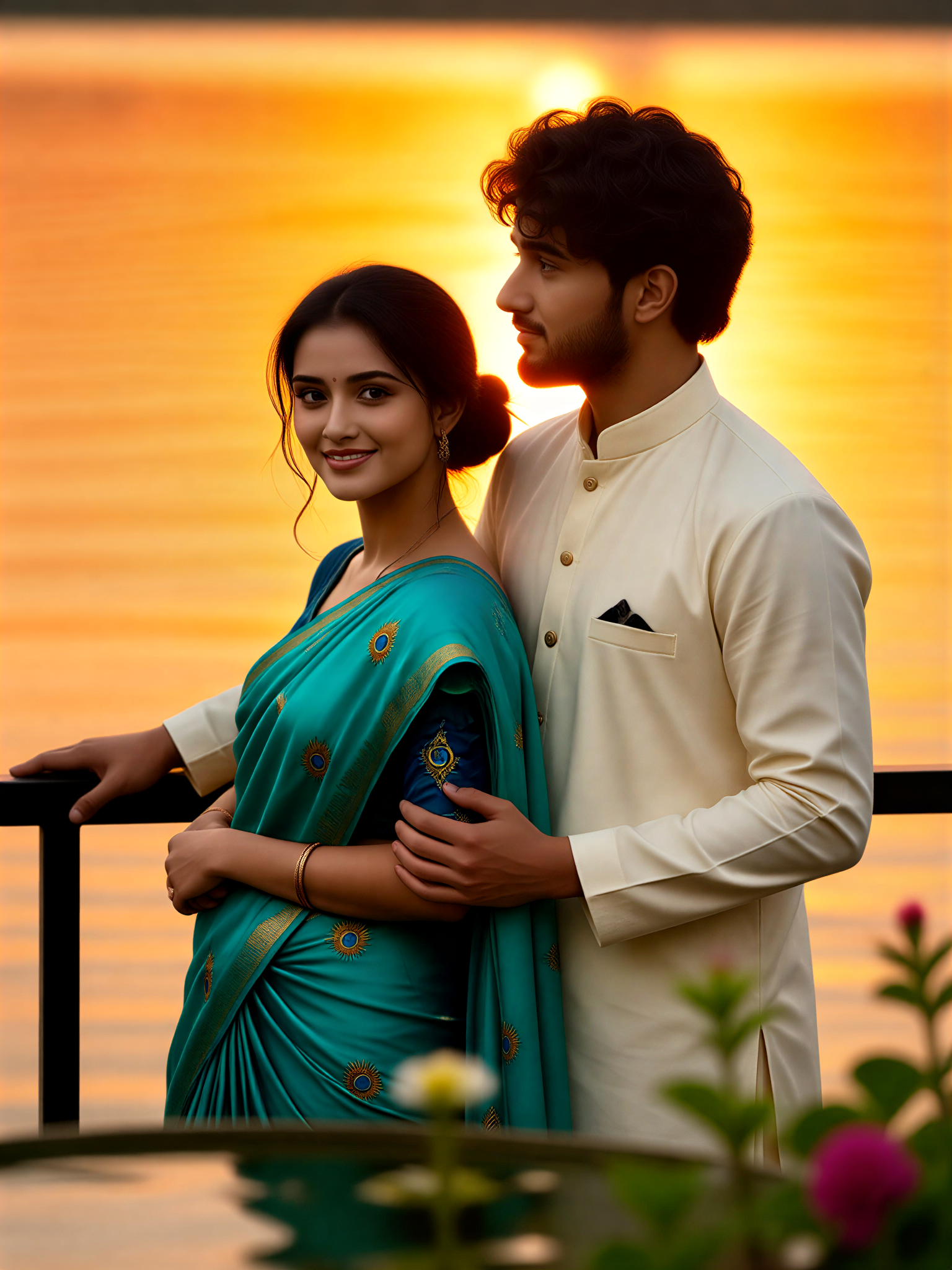 Sunset Couple Frame image