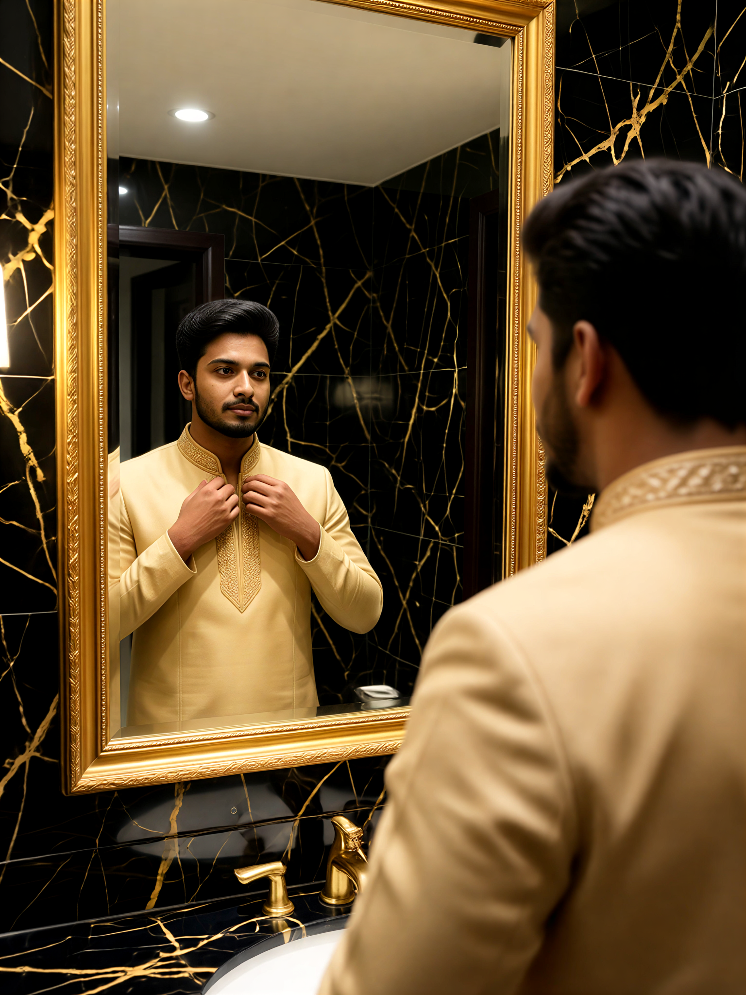 Wedding Groom Mirror Check image