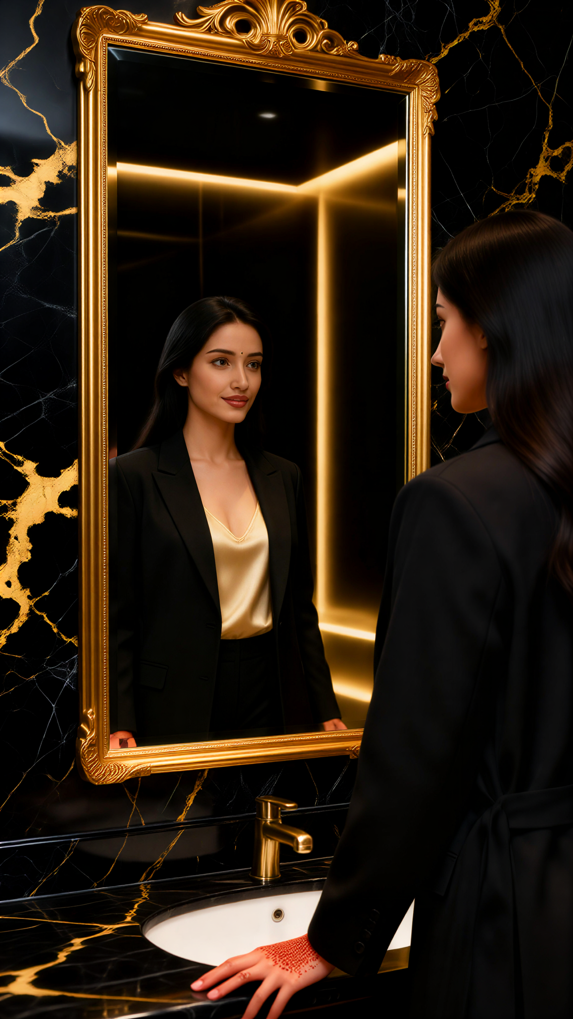 Black Gold Lady Boss Mirror image