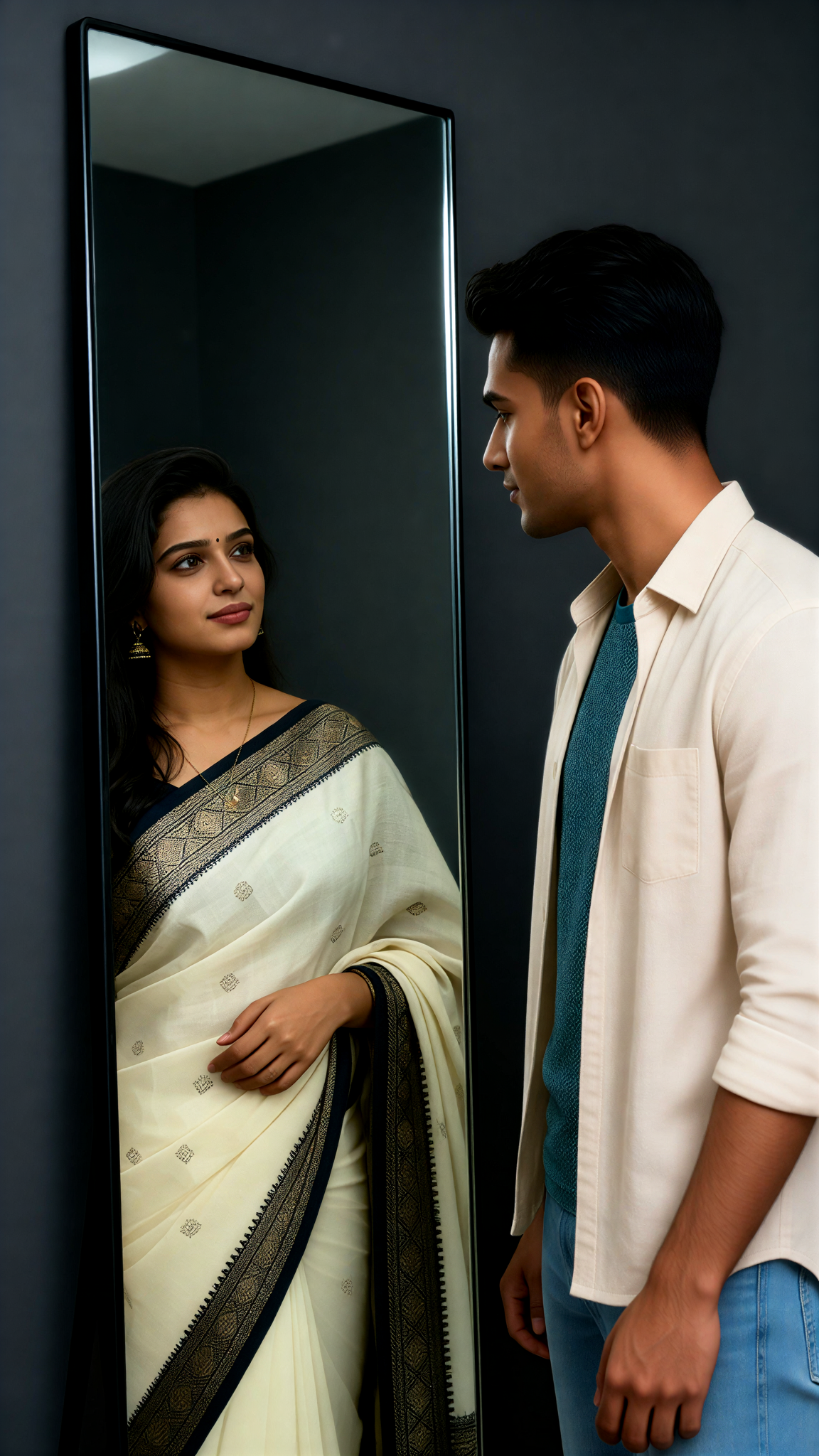 Couple in the Mirror image