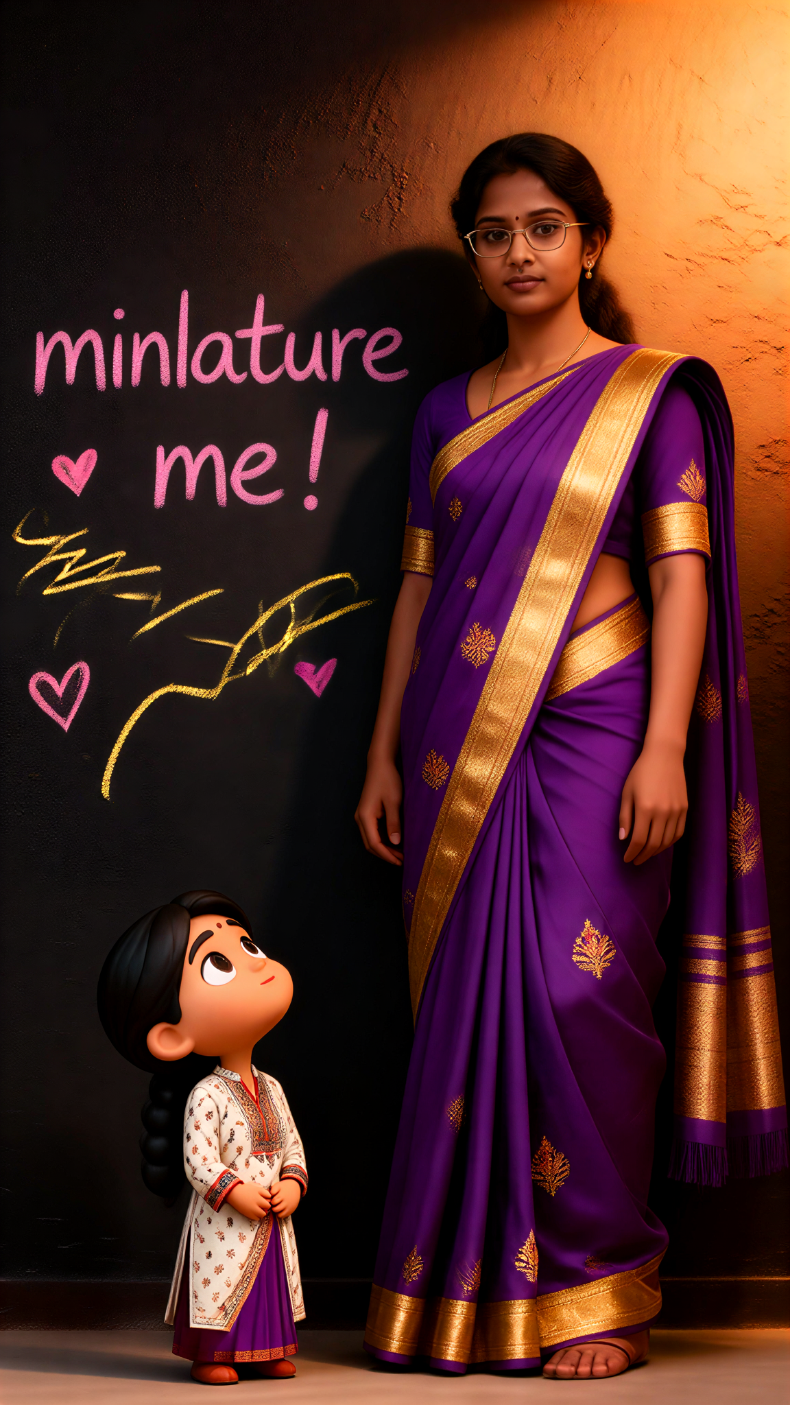 Purple Saree Mini Me image