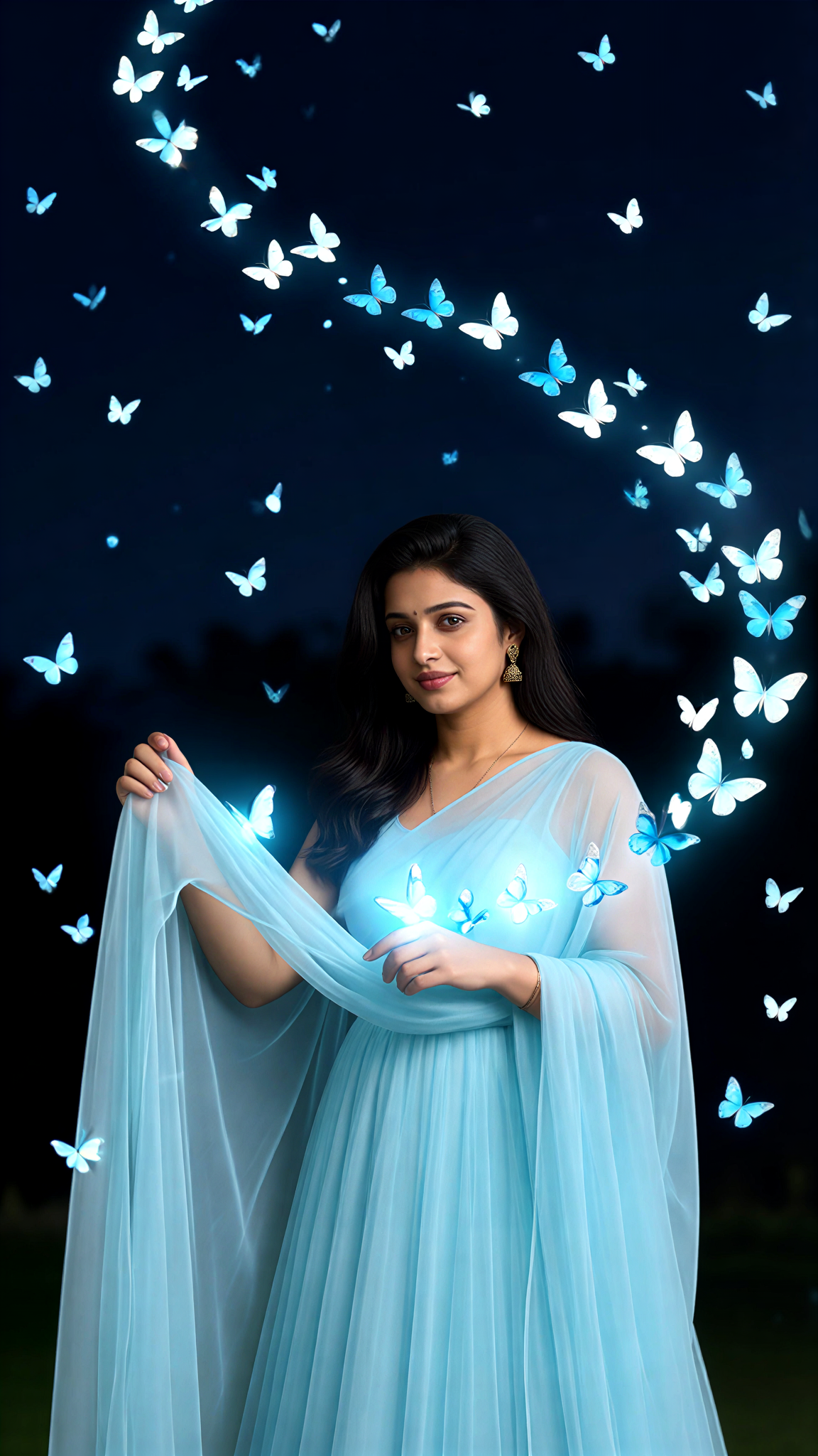 Floating Butterfly Veil image