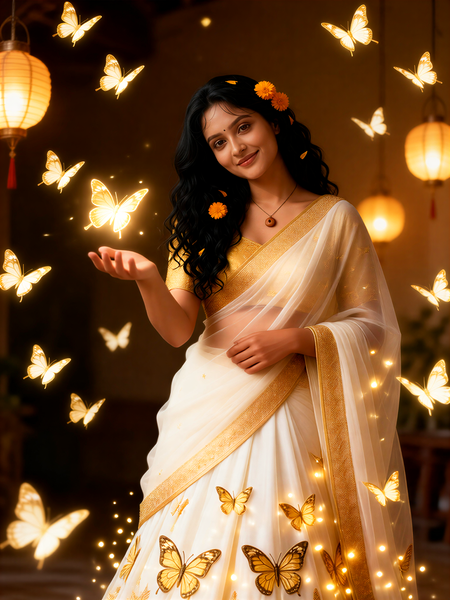 Golden Lehenga Wings image