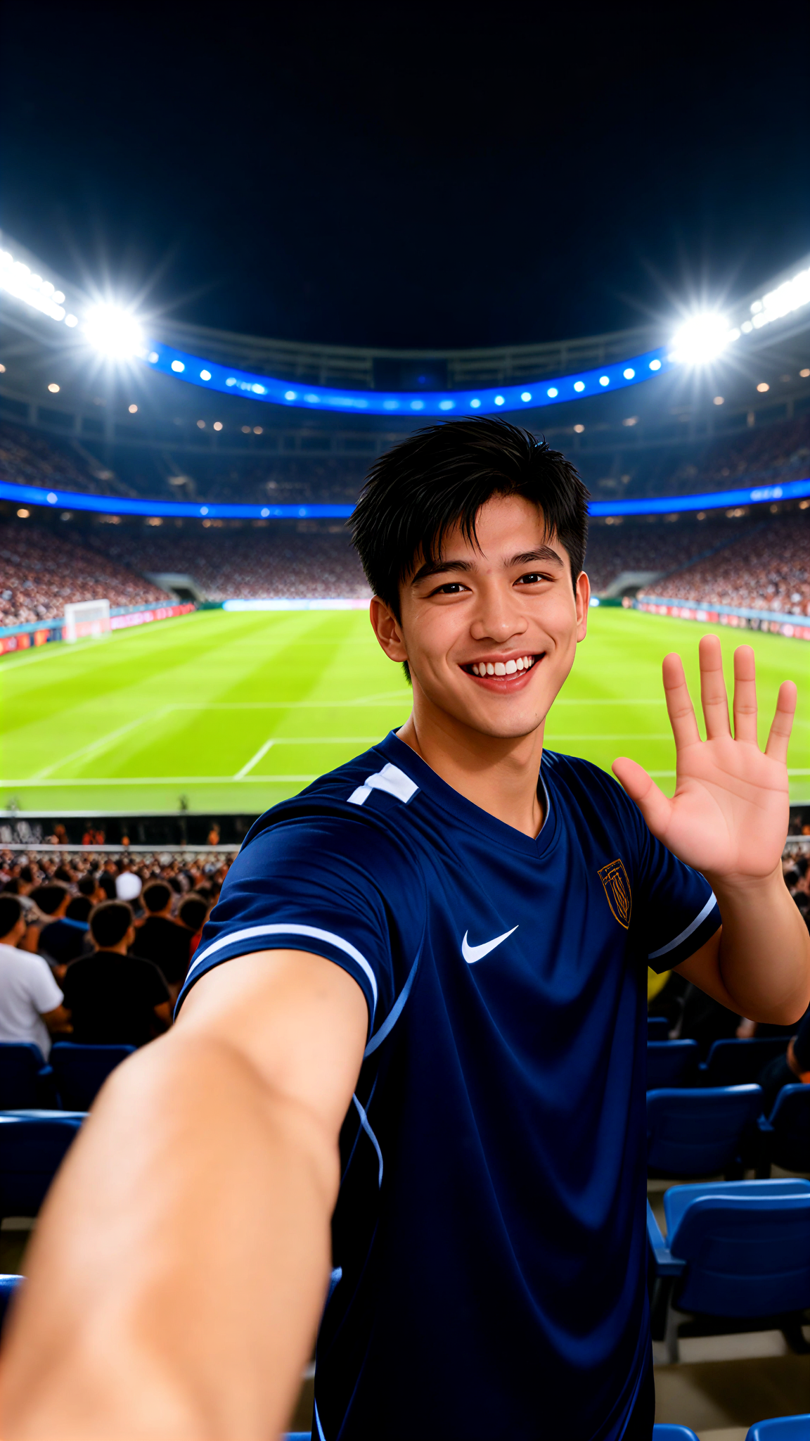 Taking a selfie at the stadium - p1 image