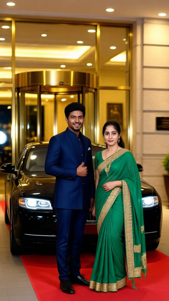 Luxury Car Couple Entrance image