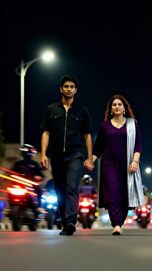 Motorbike Couple Street image