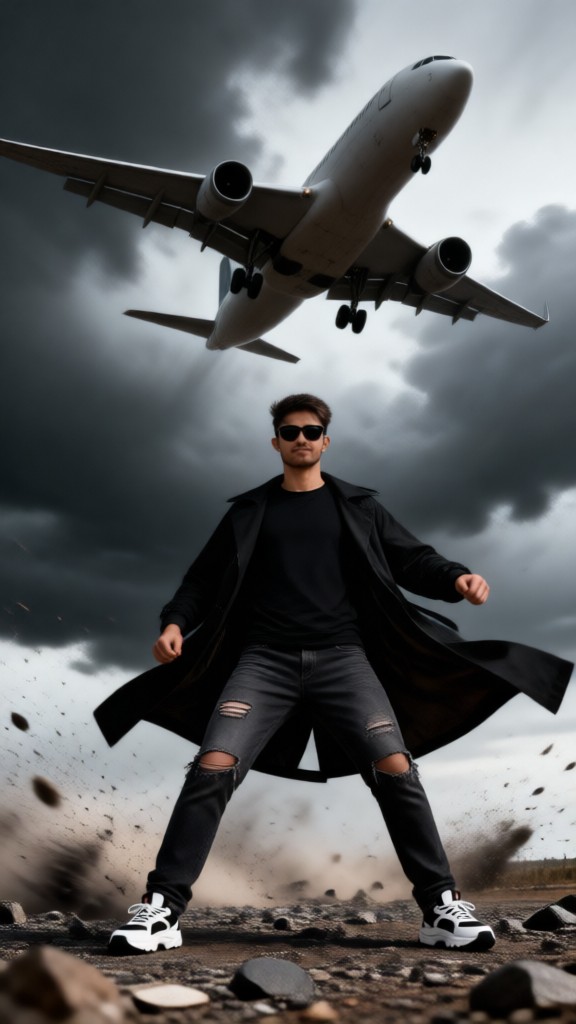 Take a photo with the plane image