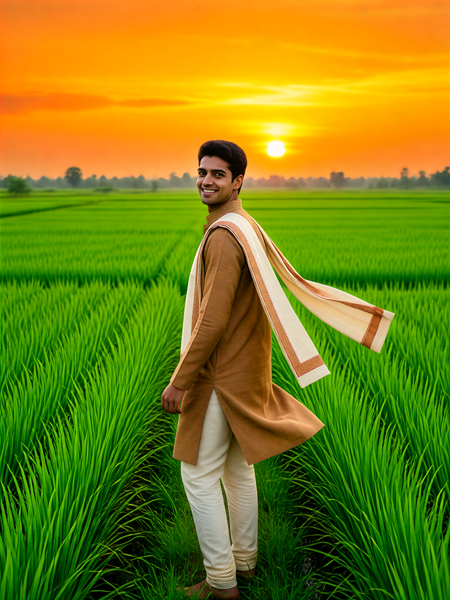 Portrait in a rice field-5 image