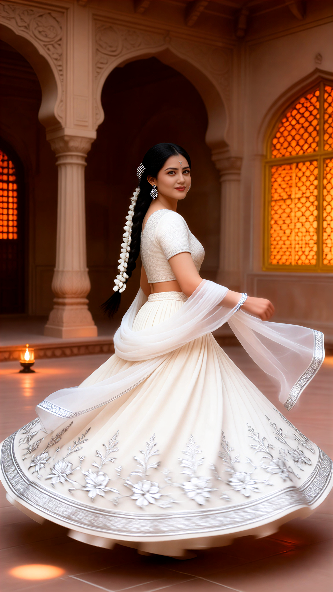 Ivory white court dress image