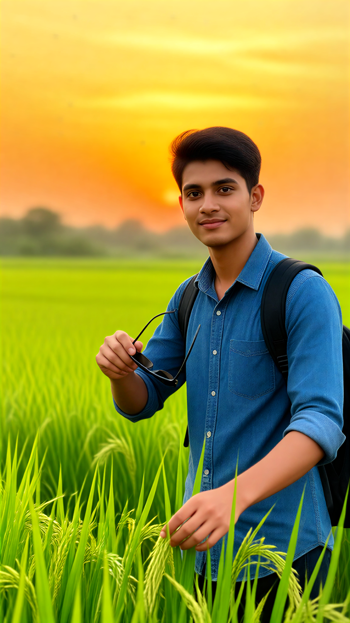 Portrait in a rice field-3 image