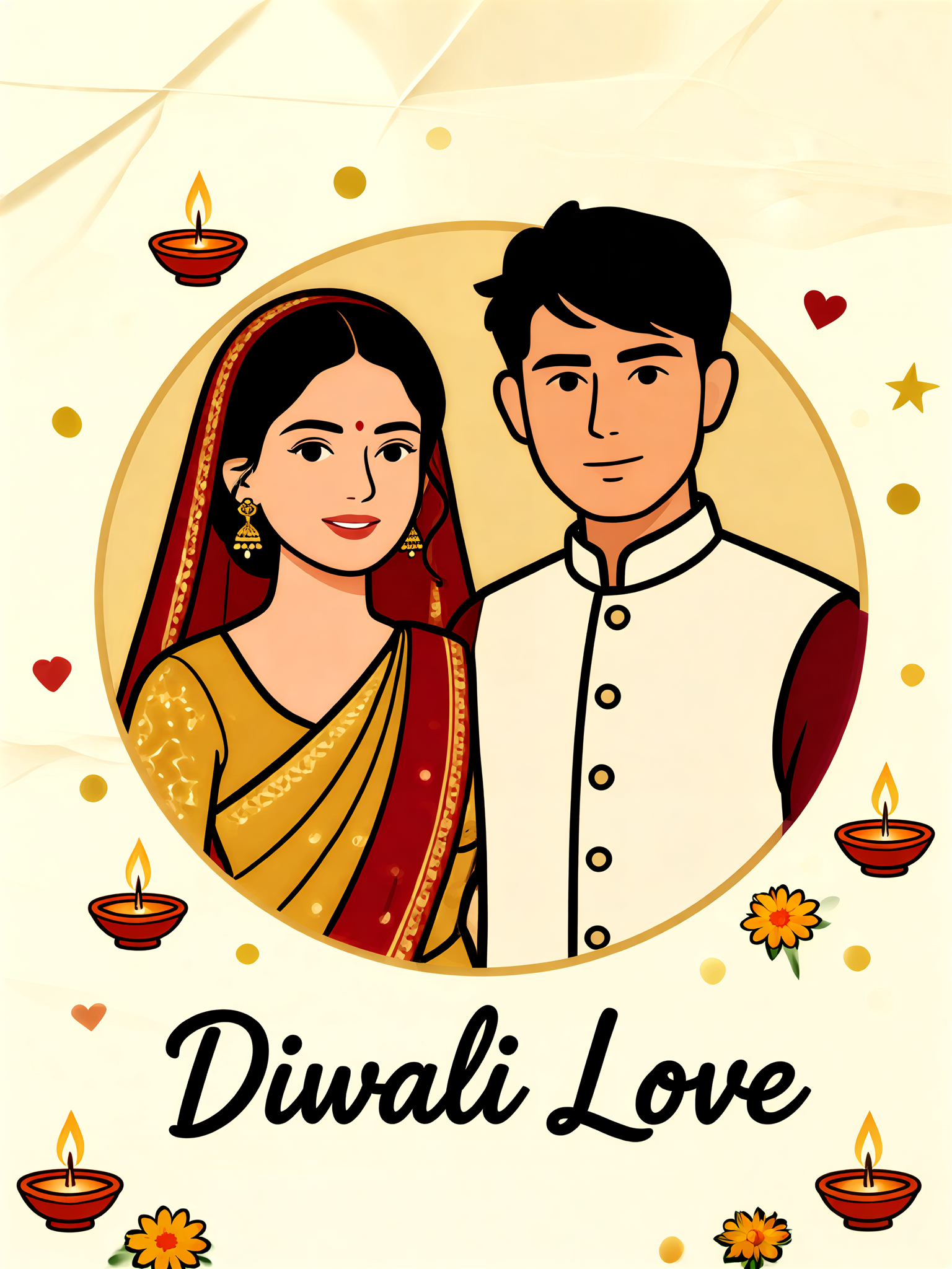 Diwali Couple DP image