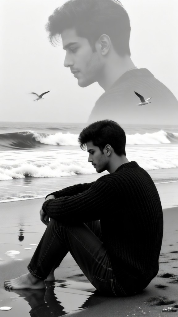 Black and white seaside photo-p1 image
