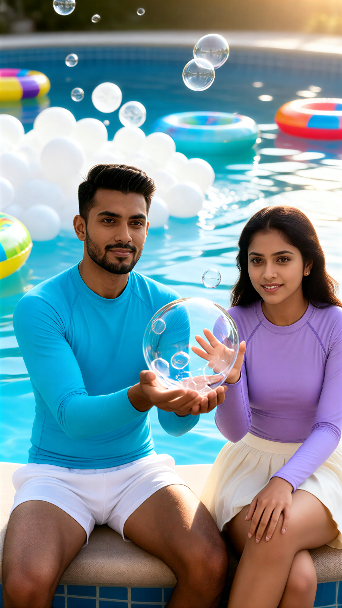 Bubble Pool Couple image
